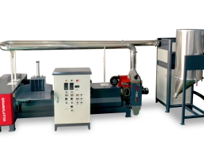 New-tech Plastic Granulator HD-150 output high-quality pellets, which can be mixed with the virgin pellets in a high ratio to produce qualified film again 